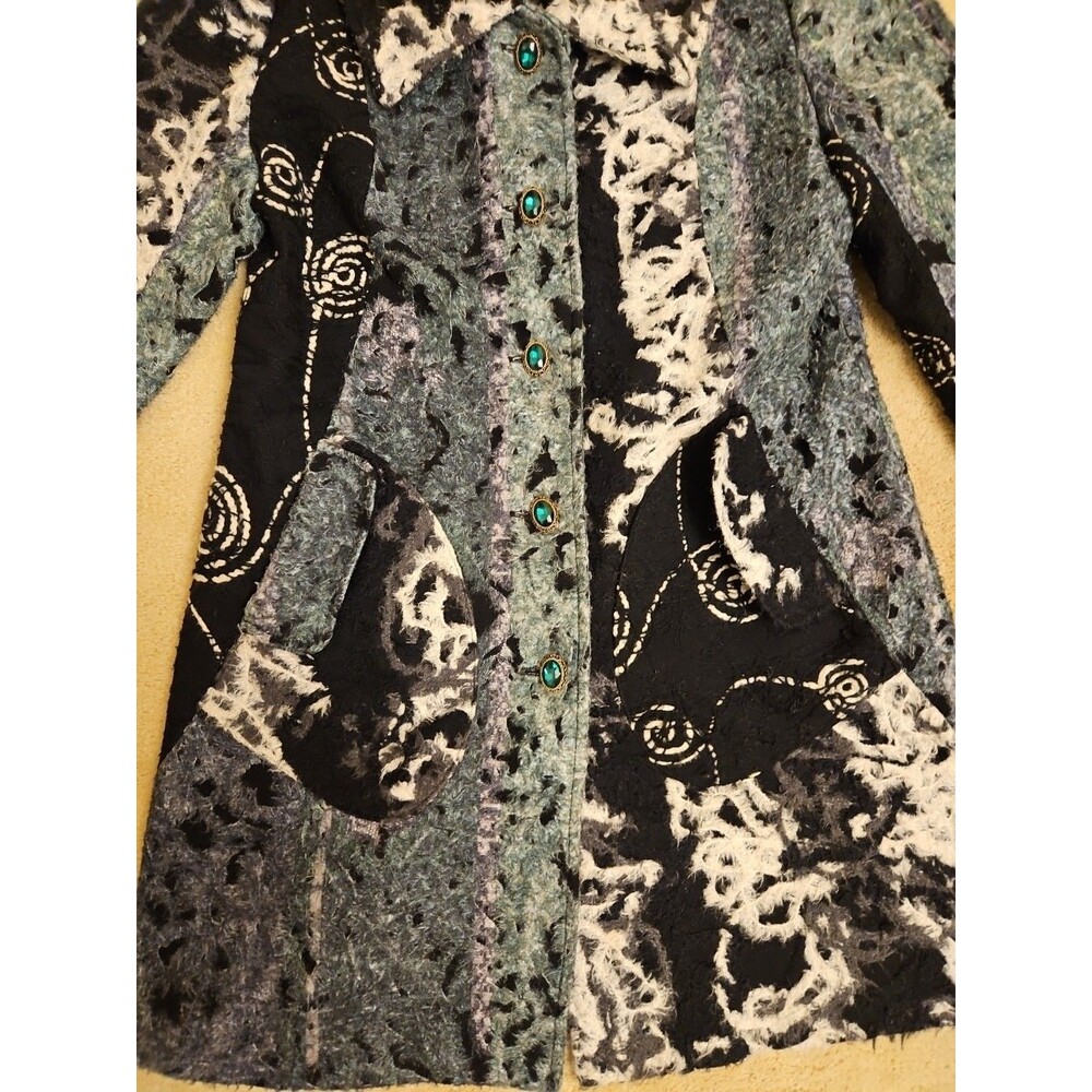Pura Vida Womens Artistic Colorful Patchwork Jacket, Size Large - Picture 2 of 11